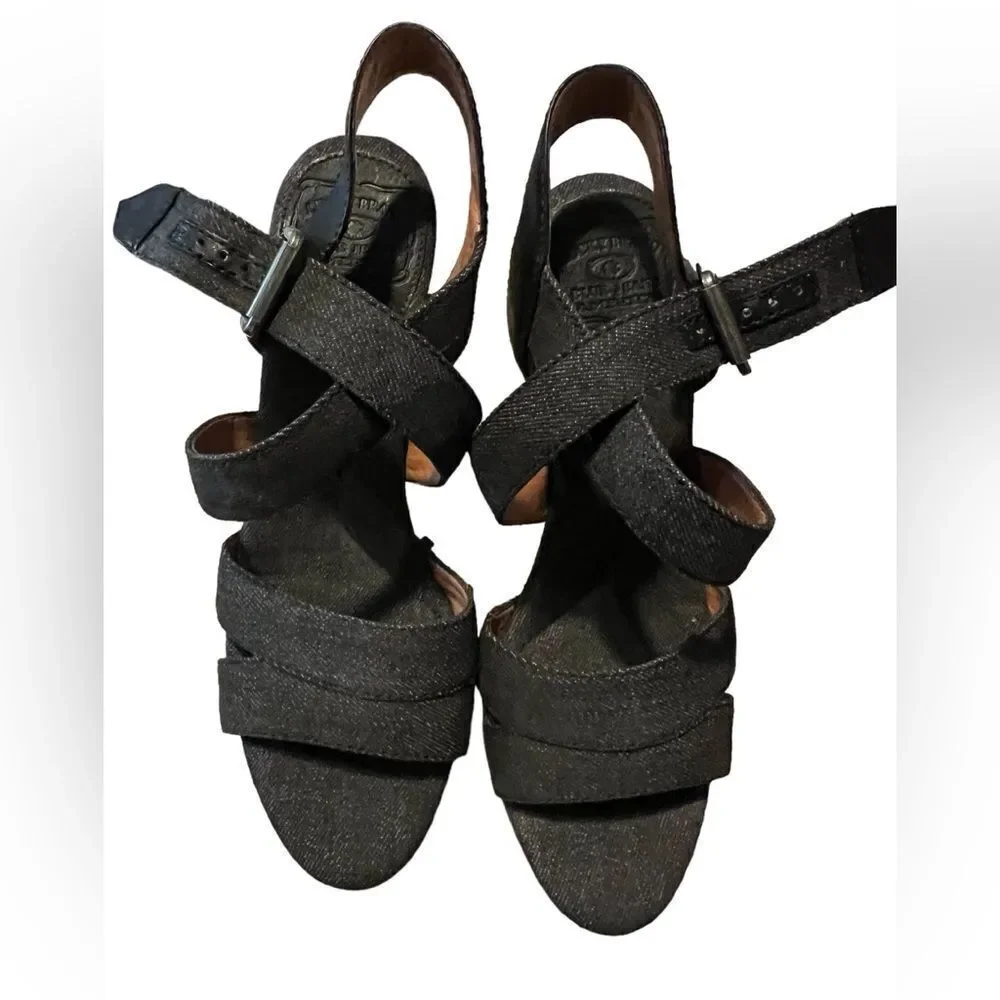 New lucky brand denim platform heels
